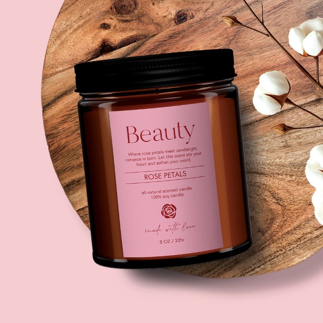 Rótulo do Produto Rosa Esbranquiçado (Criador carregado)