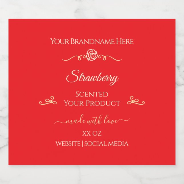 Rótulo do Produto Vermelho de Captura Ocular Quadr (Rótulo Único)