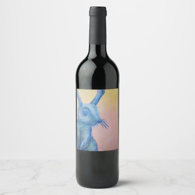 rótulo do vinho de coelho azul (Frente)