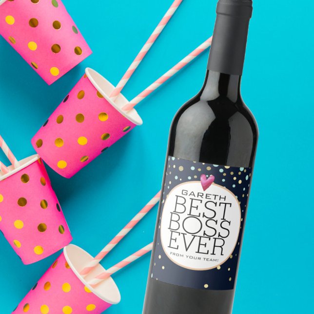 RÓTULO DO VINHO de reforma do melhor chefe (Criador carregado)