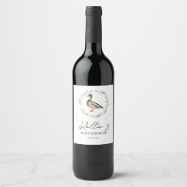 Rótulo do vinho do pato, rótulo da comida do pato,
