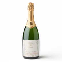 rótulo do vinho espumante floral