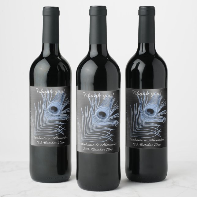 RÓTULO DO VINHO PERSONALIZÁVEL DO PEACOCK (Garrafas)