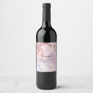 RÓTULO DO VINHO PERSONALIZÁVEL LILAC LILAC MODERNO