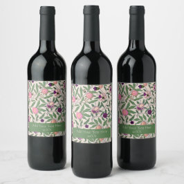 RÓTULO DO VINHO : WILLIAM MORRIS : POMEGRANATOS