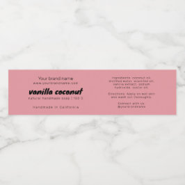 Rótulo dos ingredientes das embalagens de sabão ro