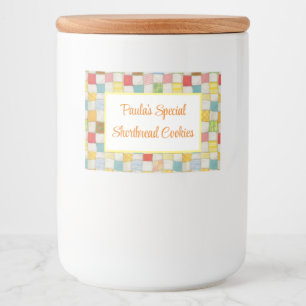 Rótulo horizontal do contêiner de Comida CRAZY QUI