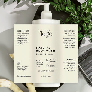Rótulo Impermeável de 8 OZ para Garrafa de Cosméti
