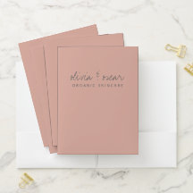 Rótulo Manuscrito Minimalista Rosa Empoeirado Empr