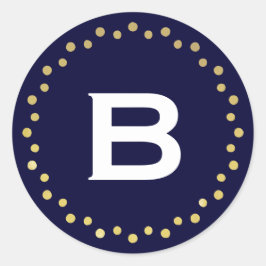 Rótulo/Marinho do adesivo de pontos do círculo mod