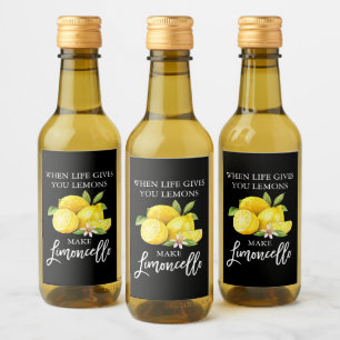 Rótulo Mini Frasco Preto Limoncello