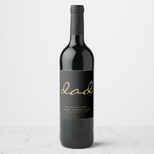 Rótulo Mínimo de Vinho Preto e Dourado Personaliza