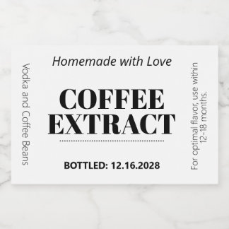 Rótulo Moderno de Adesivo de Extrato de Café ZEX_0