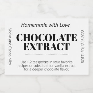 Rótulo Moderno de Adesivo para Extrato de Chocolat