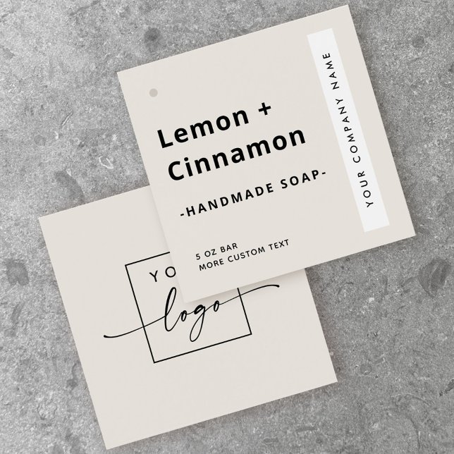 Rótulo moderno mínimo quadrado claro do que broto (Criador carregado)