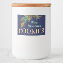 Rótulo Para Comida A receita secreta da mãe, COOKIES. Conjunto de rót
