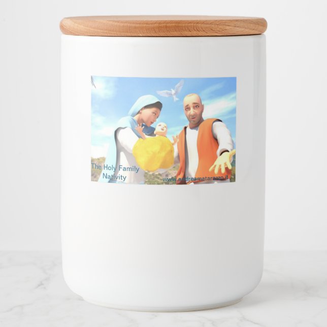 Rótulo Para Comida A Santa Família - Natividade (Frente)