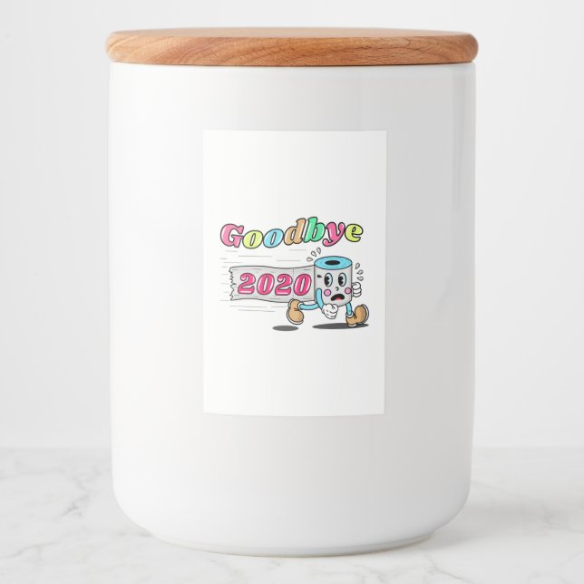 Rótulo Para Comida Adeus 2020 - Finalmente acabou (Frente)