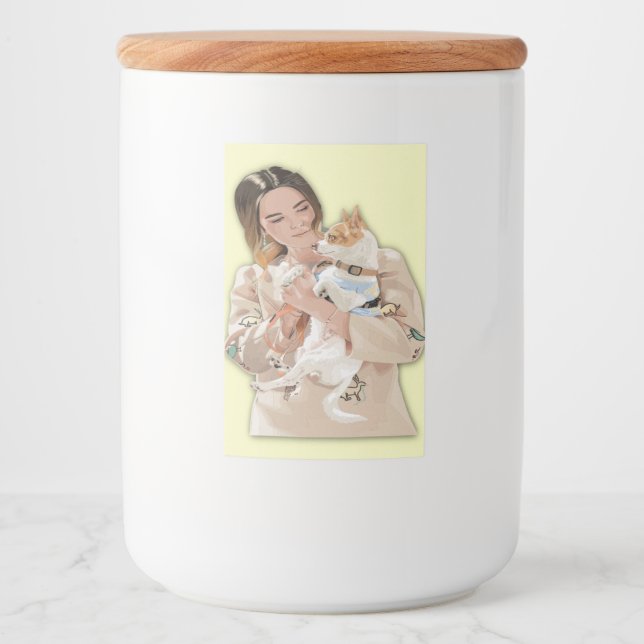 Rótulo Para Comida Adicionar personalização fotográfica (Frente)