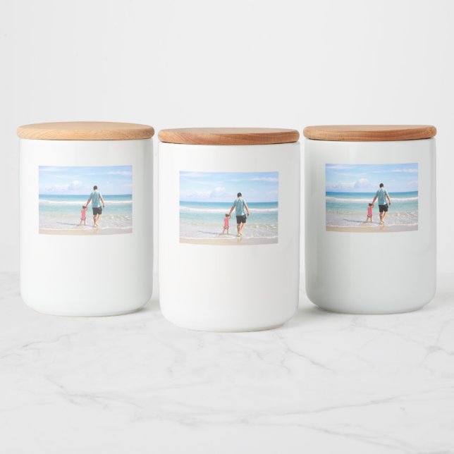 Rótulo Para Comida Adicionar sua própria foto e/ou texto (Garrafas)