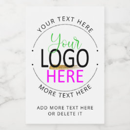 Rótulo Para Comida Adicione Seu Logotipo Crie Seu Próprio Pequeno Neg