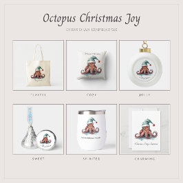 Rótulo Para Comida Alegria de Natal de Octopus, personalizada