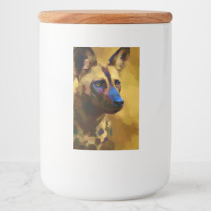 Rótulo Para Comida Ame a Arte Canina Africana