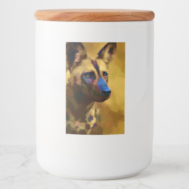 Rótulo Para Comida Ame a Arte Canina Africana (Frente)