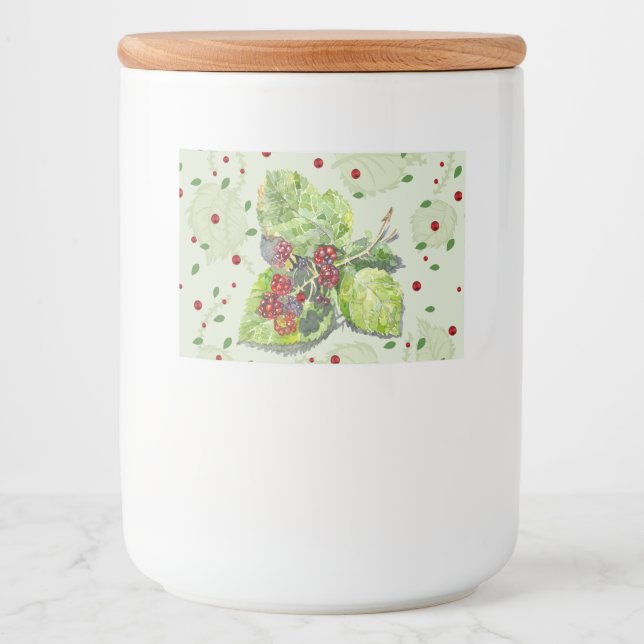 Rótulo Para Comida Amoras vermelhas e pretas (Frente)