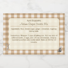 Animais da Floresta Gingham Autumn Ginger Cooke Mi