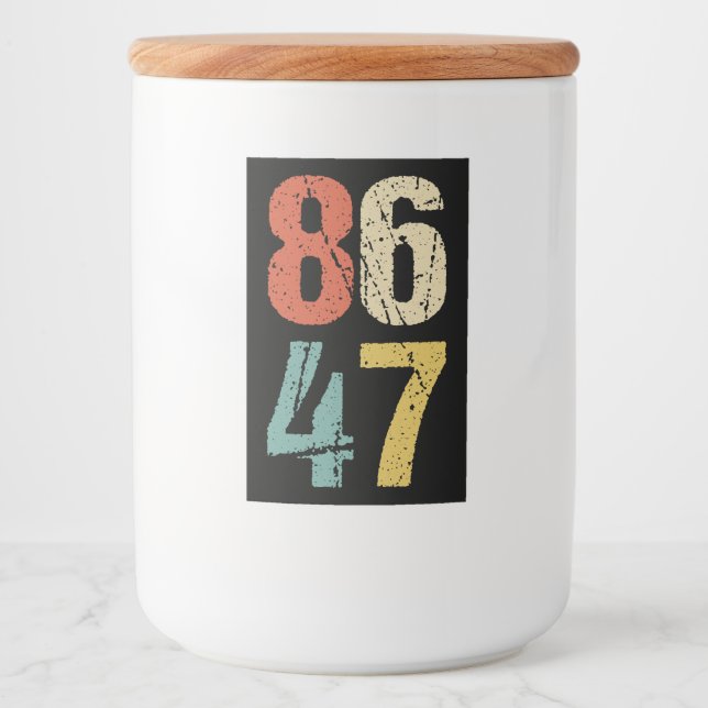 Rótulo Para Comida Anti-Trump - 86 47 I (Frente)