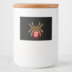 Rótulo Para Comida Aranha-do-galo em preto