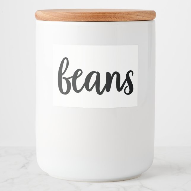 Rótulo Para Comida Armazenamento de Comidas Domésticos de Cozinha Cer (Frente)