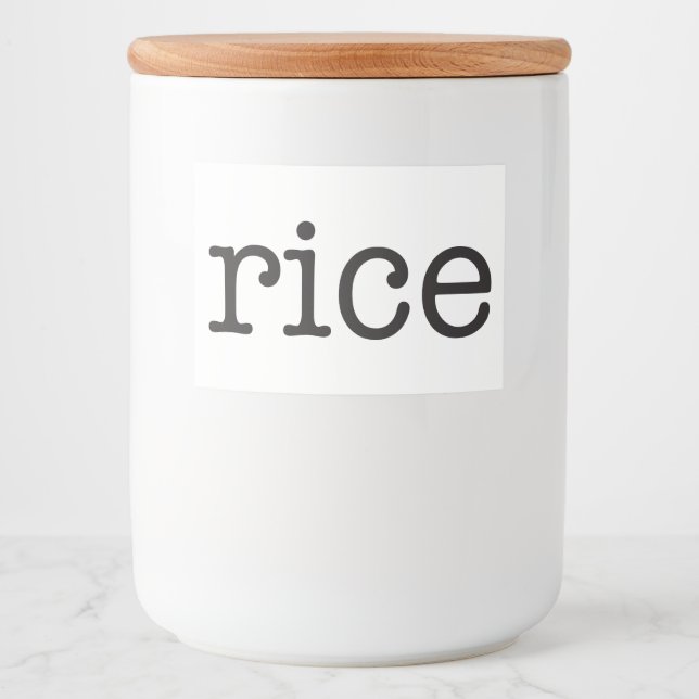 Rótulo Para Comida Armazenamento de Comidas Domésticos de Cozinha Cer (Frente)