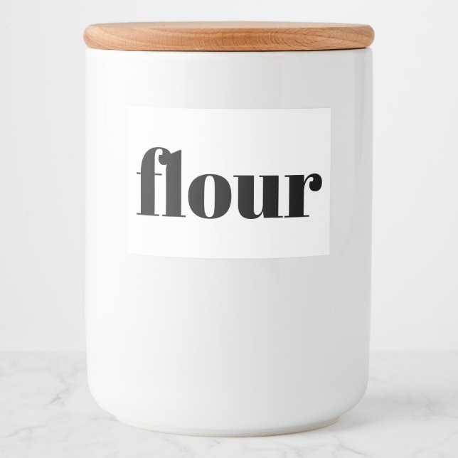 Rótulo Para Comida Armazenamento de Comidas Domésticos de Cozinha Cer (Frente)