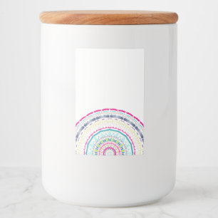 Rótulo Para Comida Arte Vibrante e Colorida de Mandala
