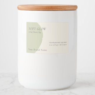 Rótulo Para Comida Artisan Candle Label Sage Modern Side-Bleed Wrap