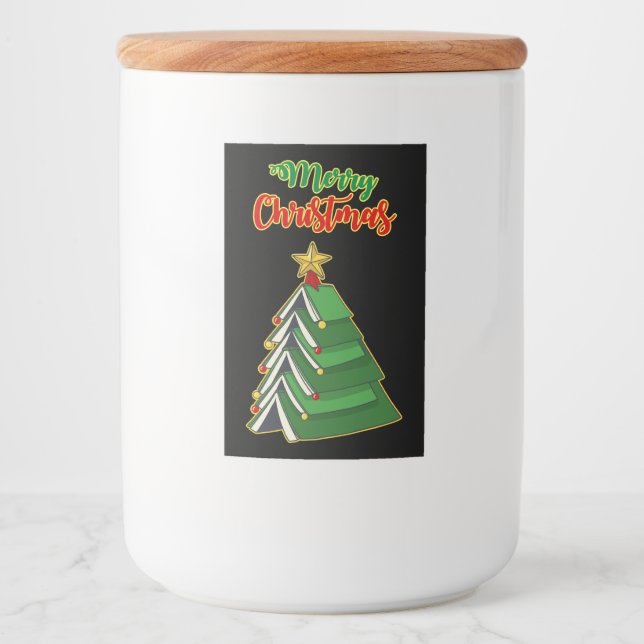 Rótulo Para Comida Árvore de Natal de Bookie IV (Frente)
