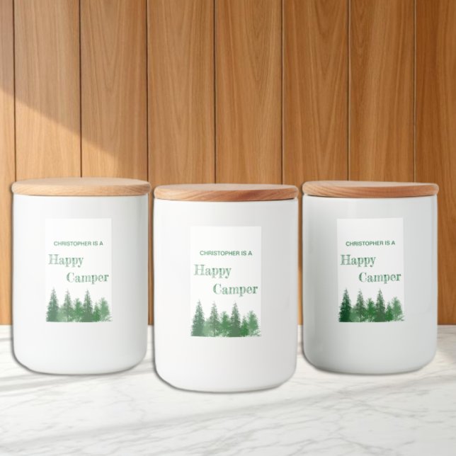 Rótulo Para Comida Árvores da Floresta de Aniversário (Criador carregado)
