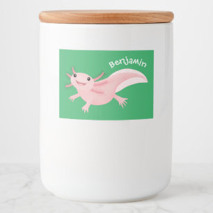 Rótulo Para Comida Ataque branco e feliz rosa