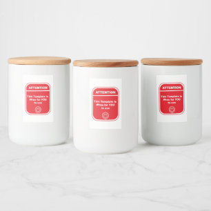 Rótulo Para Comida Atenção Este Modelo é #livre para usar o Cutomize