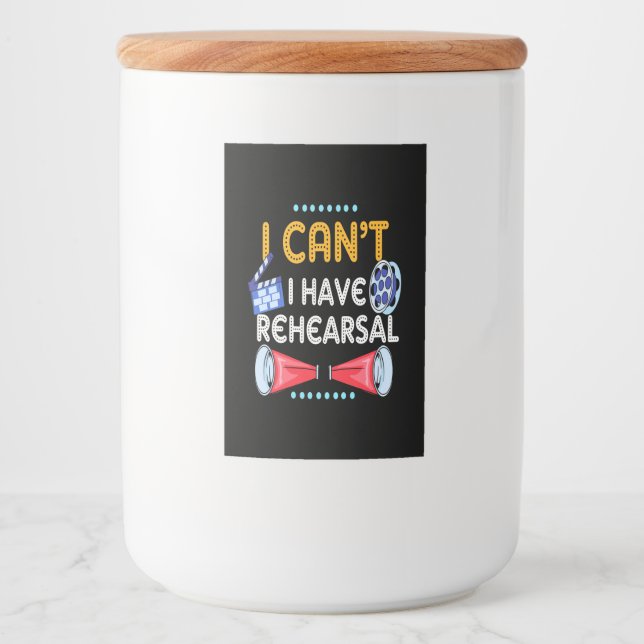 Rótulo Para Comida Ator Não Posso Ter Um Ensaio (Frente)