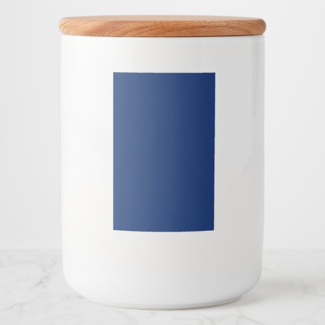 Rótulo Para Comida Azul Real Cor Sólida (Frente)