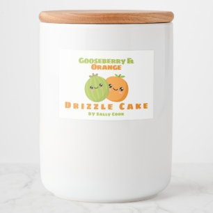 Rótulo Para Comida Bagaço de groselha e baga de laranja