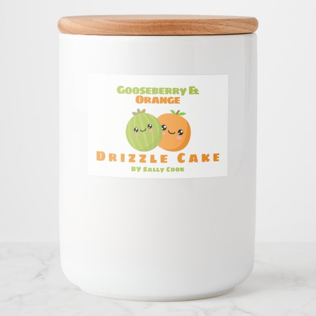 Rótulo Para Comida Bagaço de groselha e baga de laranja (Frente)