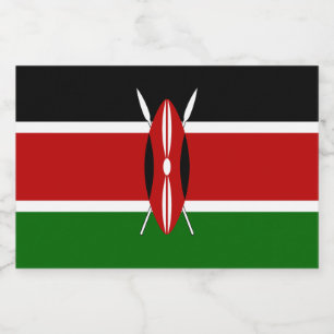 Rótulo Para Comida Bandeira de Kenya
