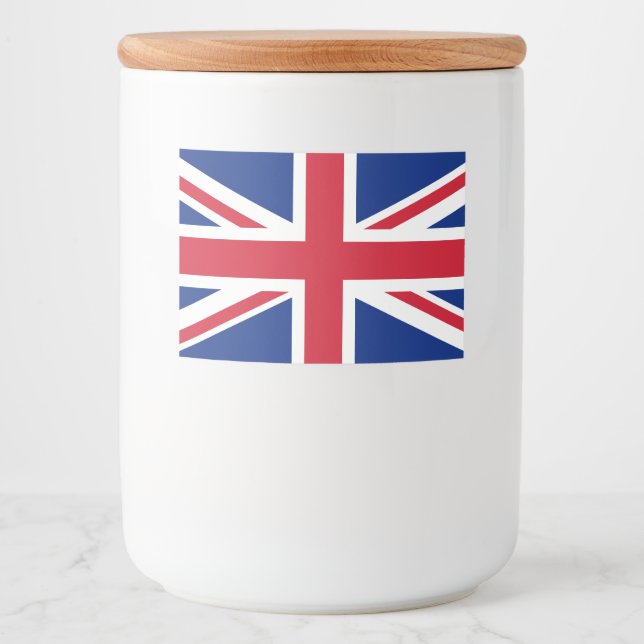 Rótulo Para Comida Bandeira do Reino Unido (Frente)
