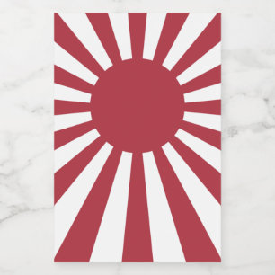 Rótulo Para Comida Bandeira do Sol Nascente Imperial Japonês, de Edo