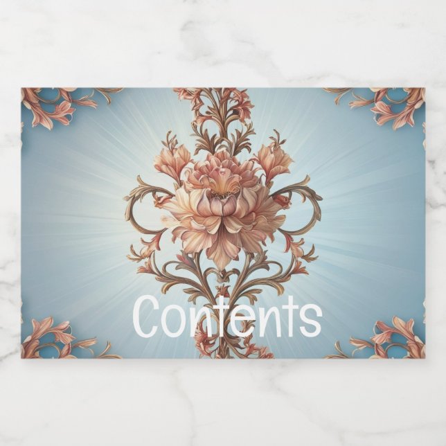 Rótulo Para Comida Baroque Rose  (Rótulo Único)