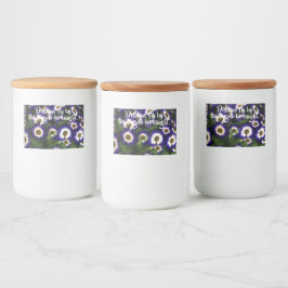 Rótulo Para Comida Bela citação florescente